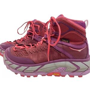 Hoka One One Tor Ultra Hi Gore-Tex Women's Boots Size 8 Dark Plum Pink Purple